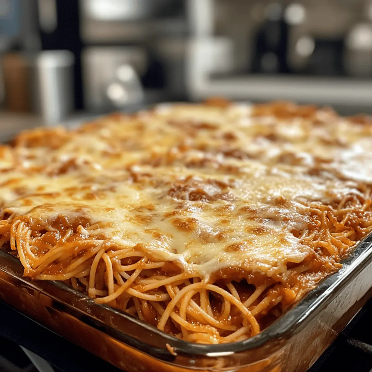 Baked Cream Cheese Spaghetti Casserole
