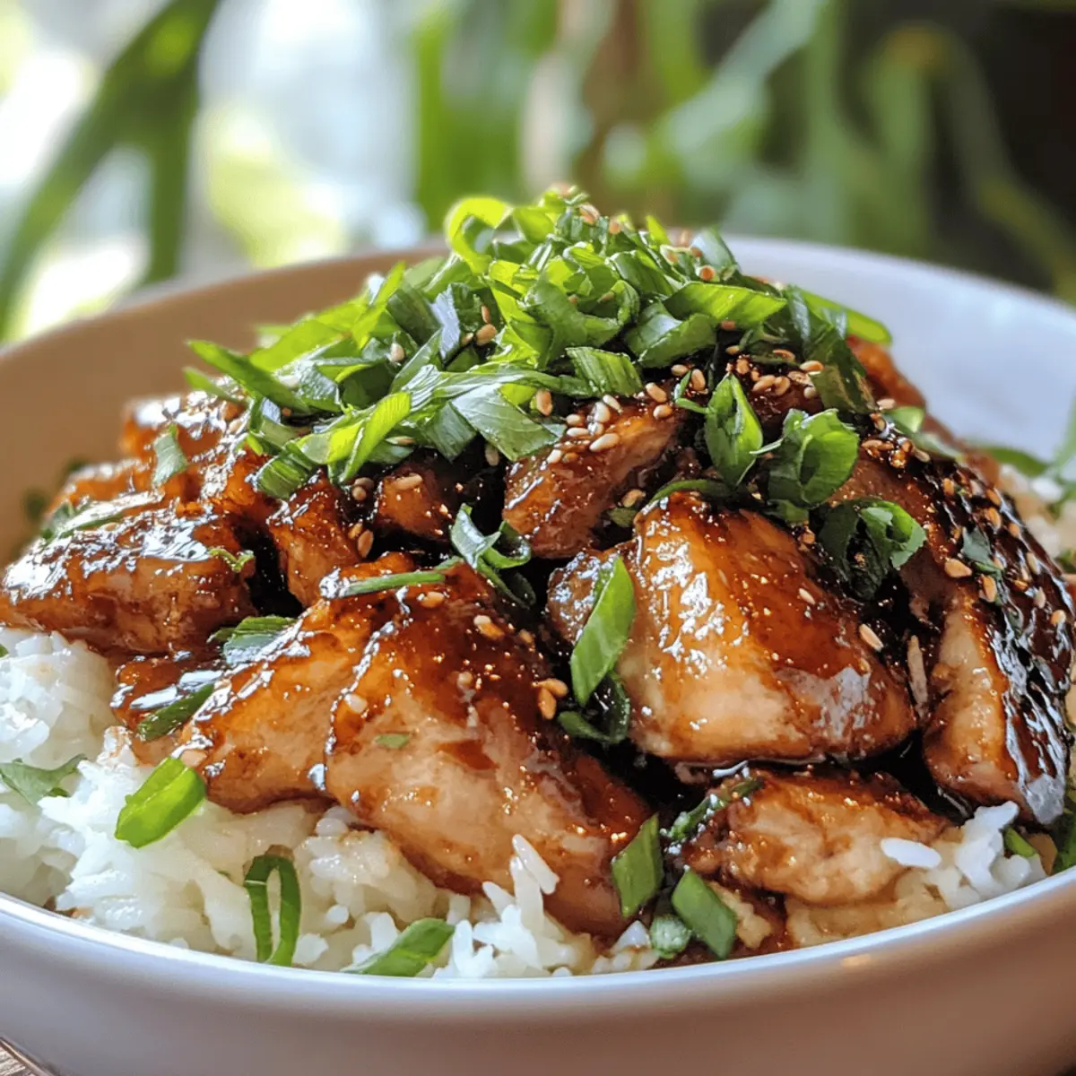 Caramelised Soy Chicken in Garlic Ginger Broth with Rice