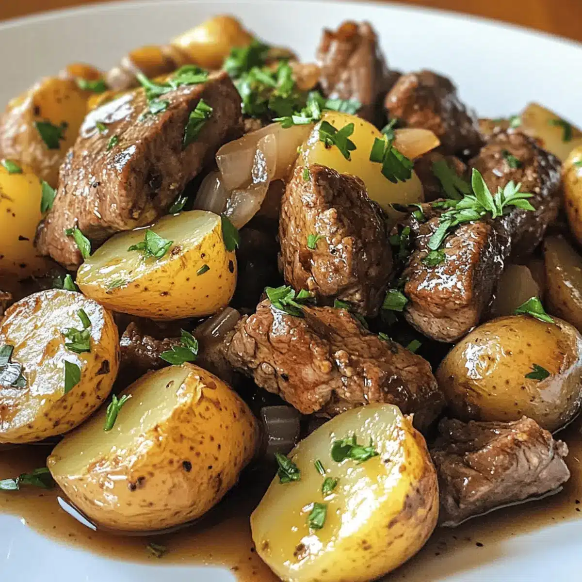 Crockpot Loaded Steak and Potato Bake
