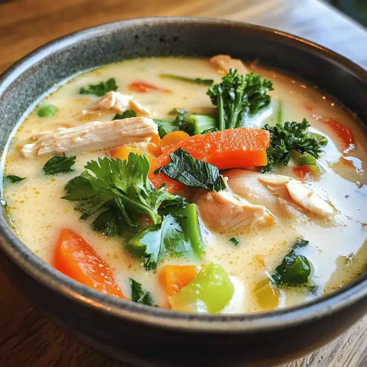 Crockpot Thai Coconut Chicken Soup