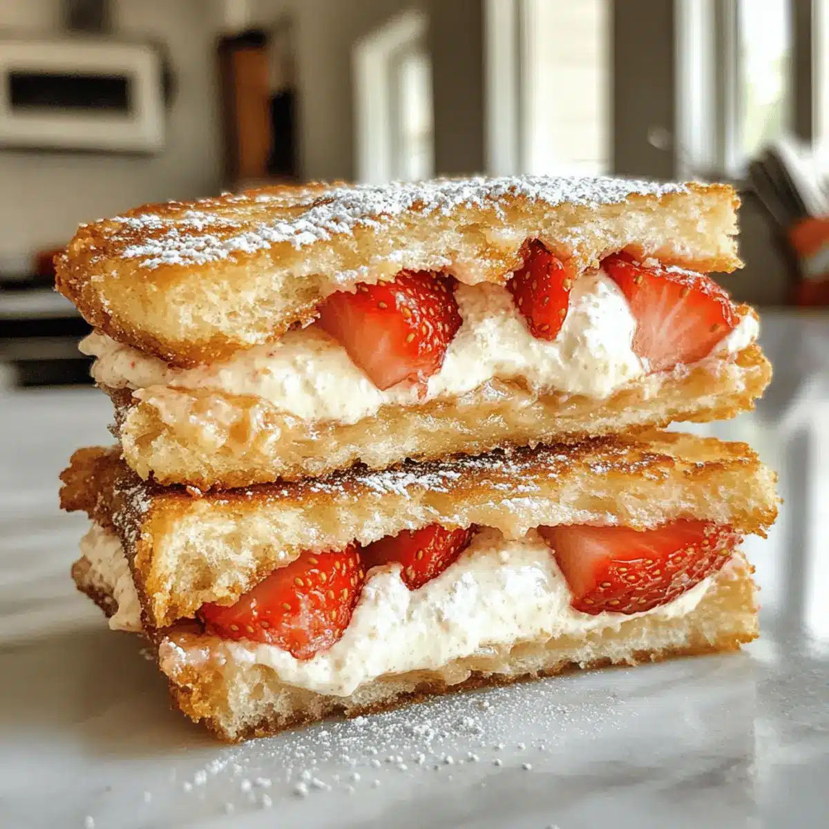 Fried Strawberry Cheesecake Sandwiches