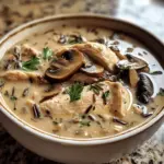 Creamy Mushroom Chicken and Wild Rice Soup