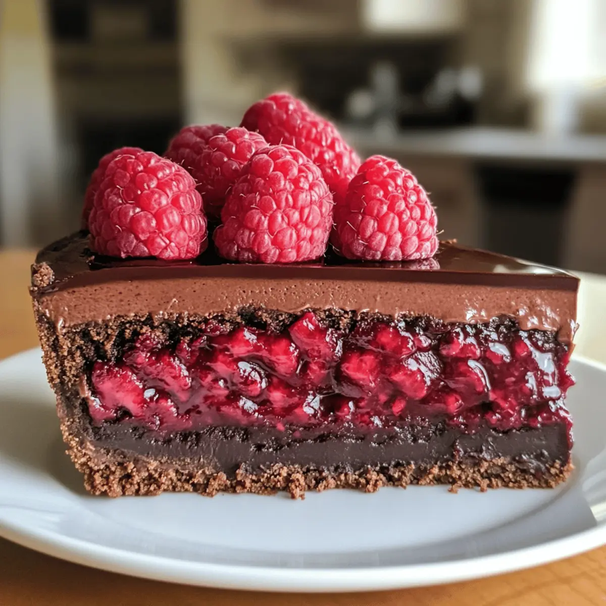 Dark Chocolate Raspberry Cheesecake