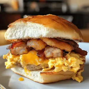 Hawaiian Roll Breakfast Sandwiches