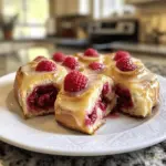 Raspberry Cinnamon Rolls with Lemon Glaze