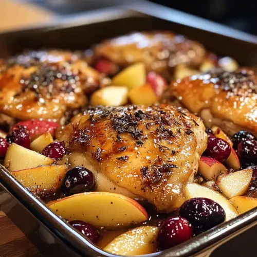 Cranberry Glazed Chicken with Carrots & Sweet Potatoes