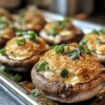 Jalapeno Popper Stuffed Mushrooms