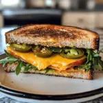 Spicy Cheddar & Apple Fall Veggie Sandwich