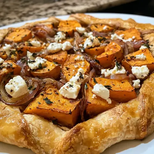 Caramelized Sweet Potato & Feta Galette
