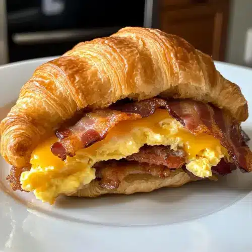 Maple Mustard Croissant Breakfast Sandwiches