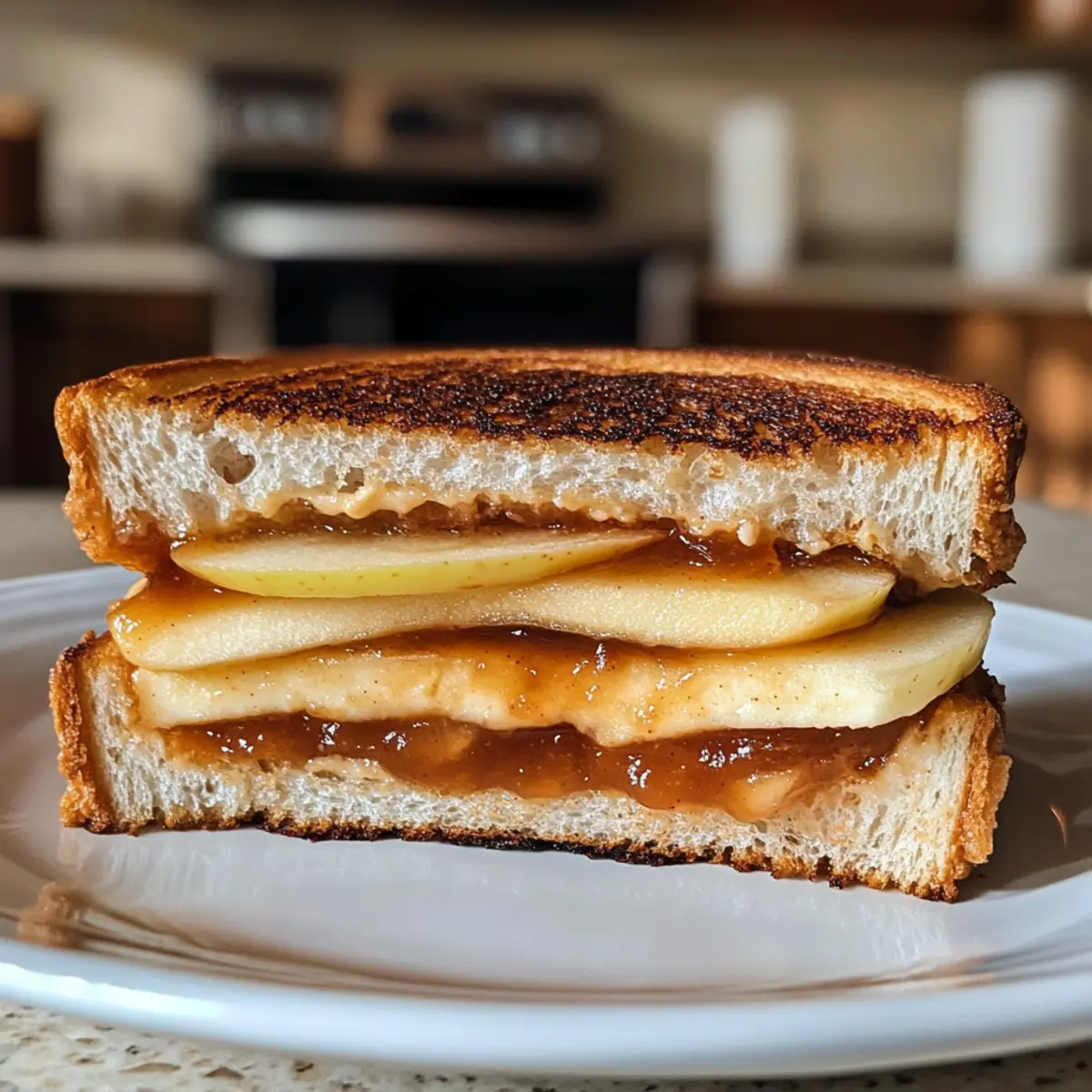 Apple Butter Brie Grilled Cheese