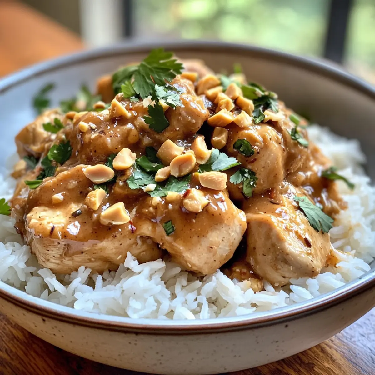 Slow-Cooked Thai Peanut Chicken