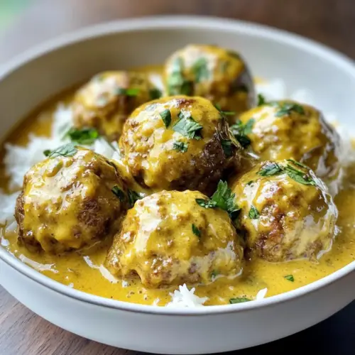 Jerk Meatballs In Coconut Curry Sauce