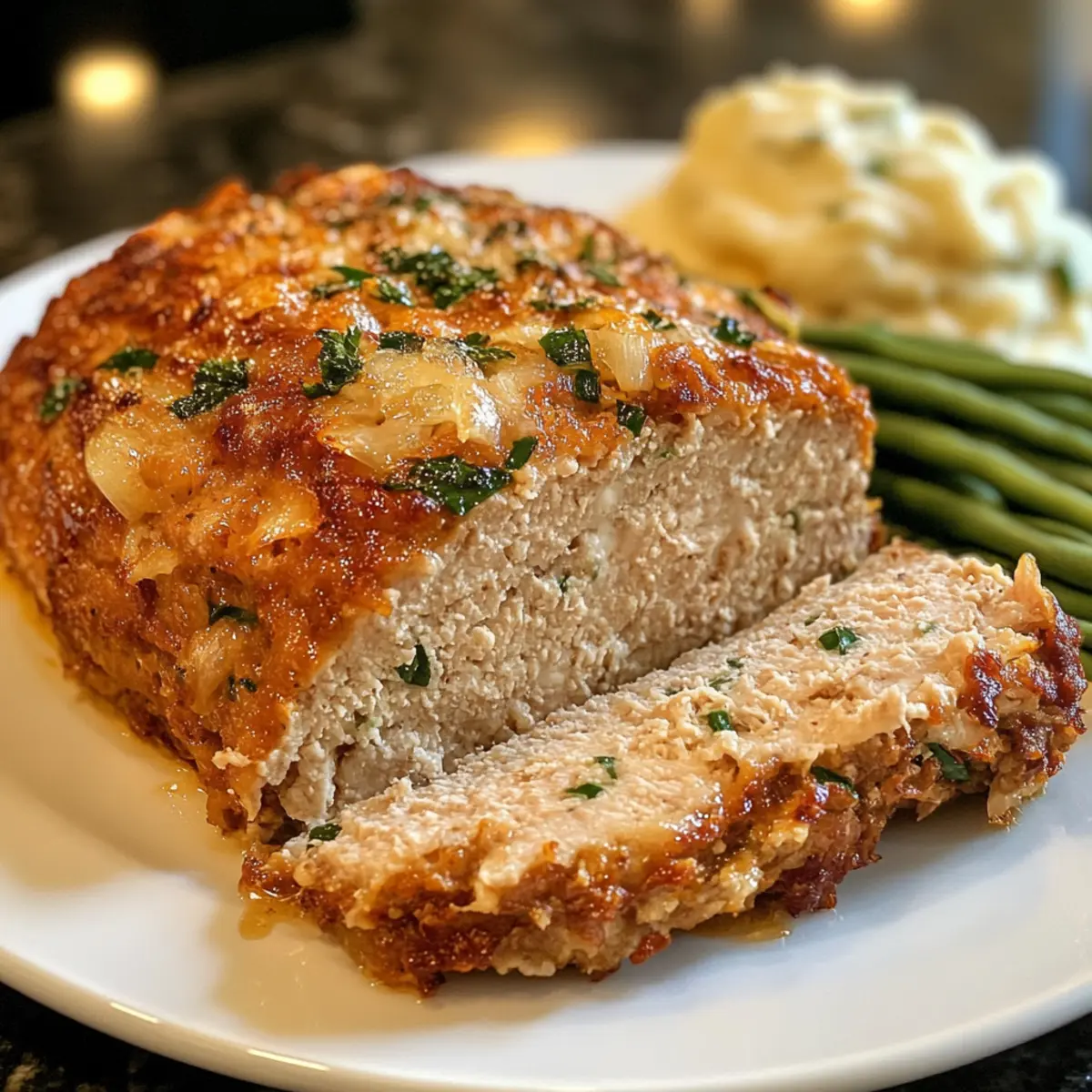 Garlic Parmesan Chicken Meatloaf