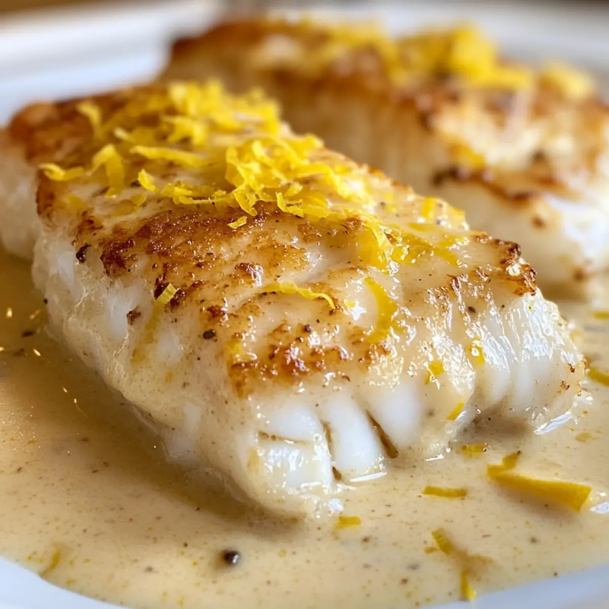 Baked Cod in Coconut Lemon Cream Sauce
