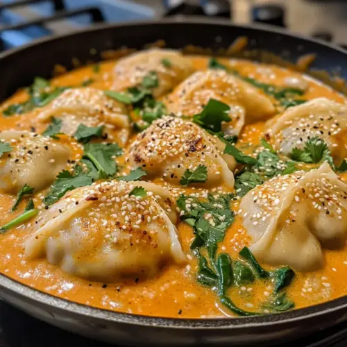Baked Potstickers with Thai Curry Sauce