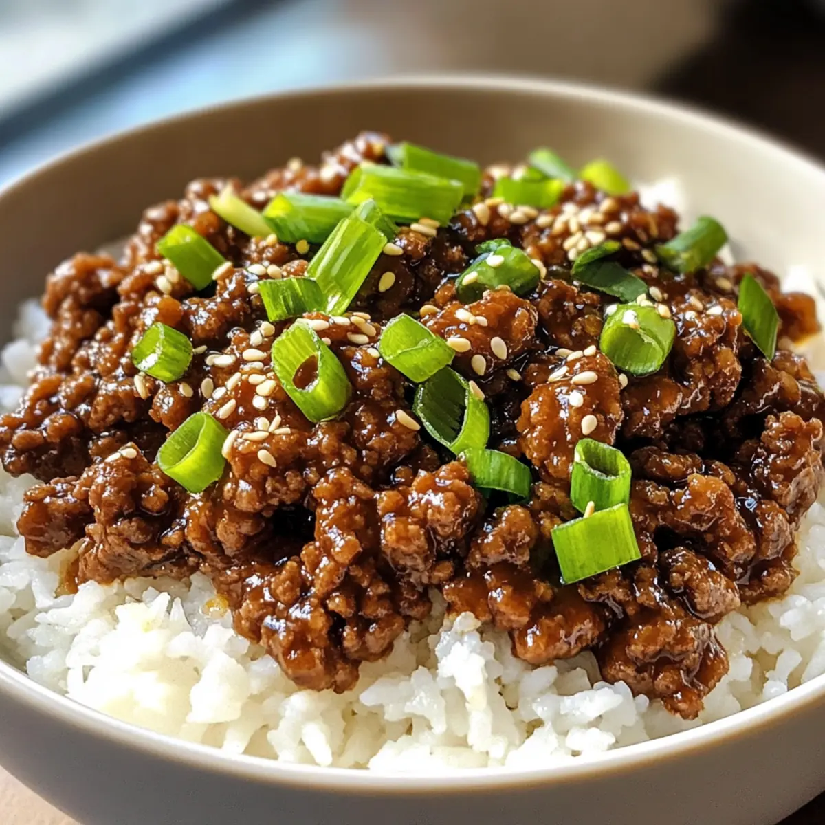 Korean Ground Beef Bowl