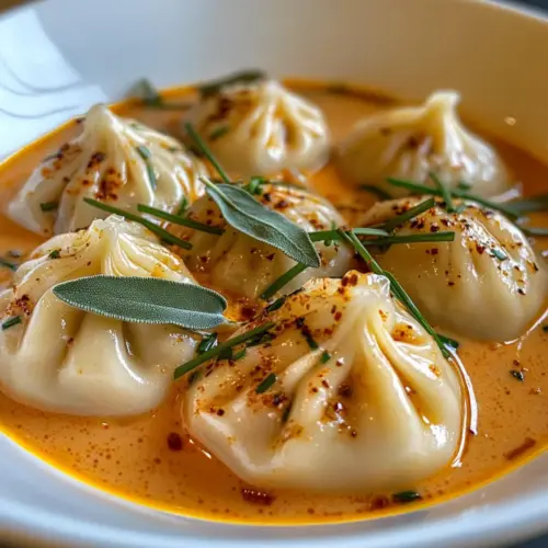 Soup Dumplings in Creamy Gochujang Sauce