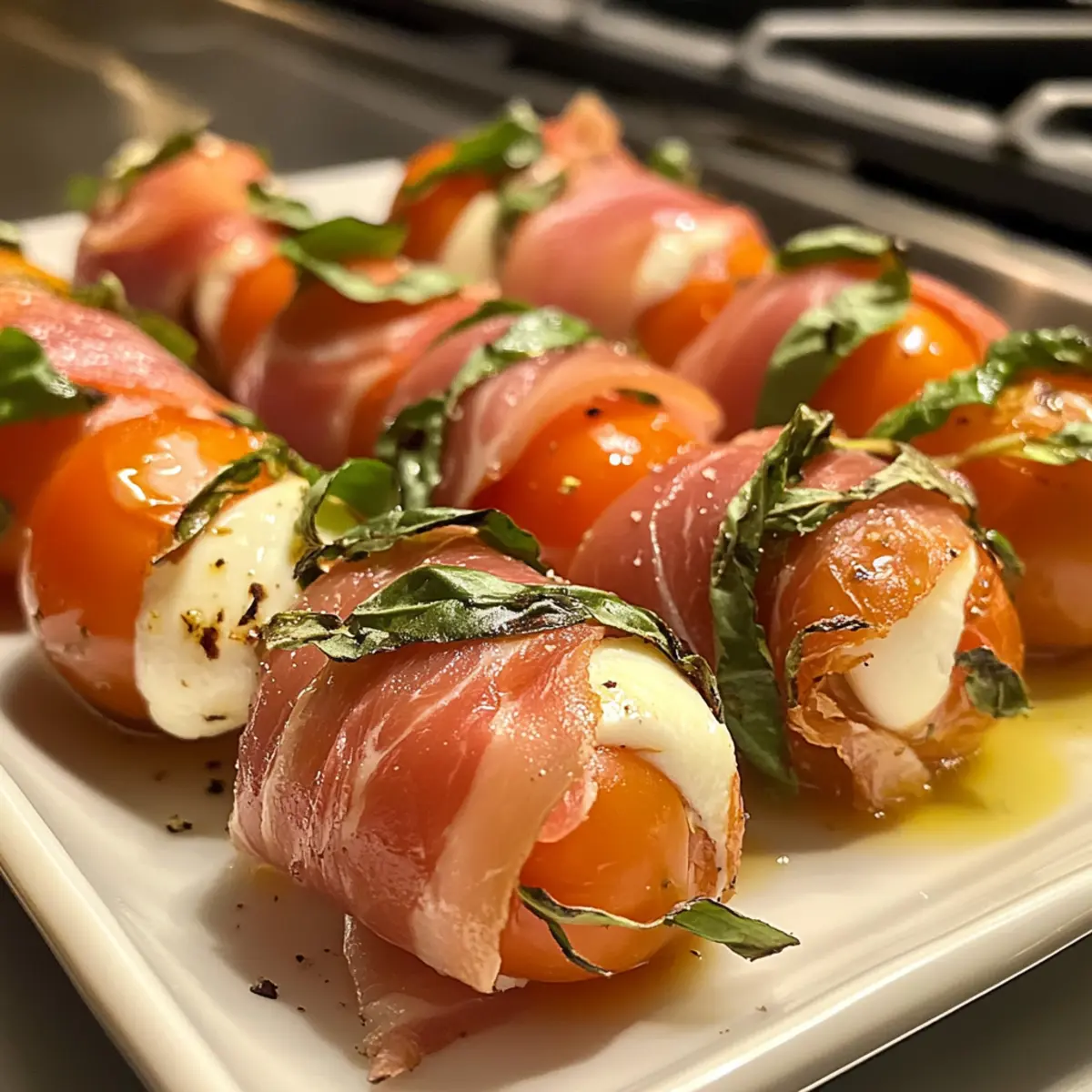 Prosciutto Wrapped Mozzarella Bites