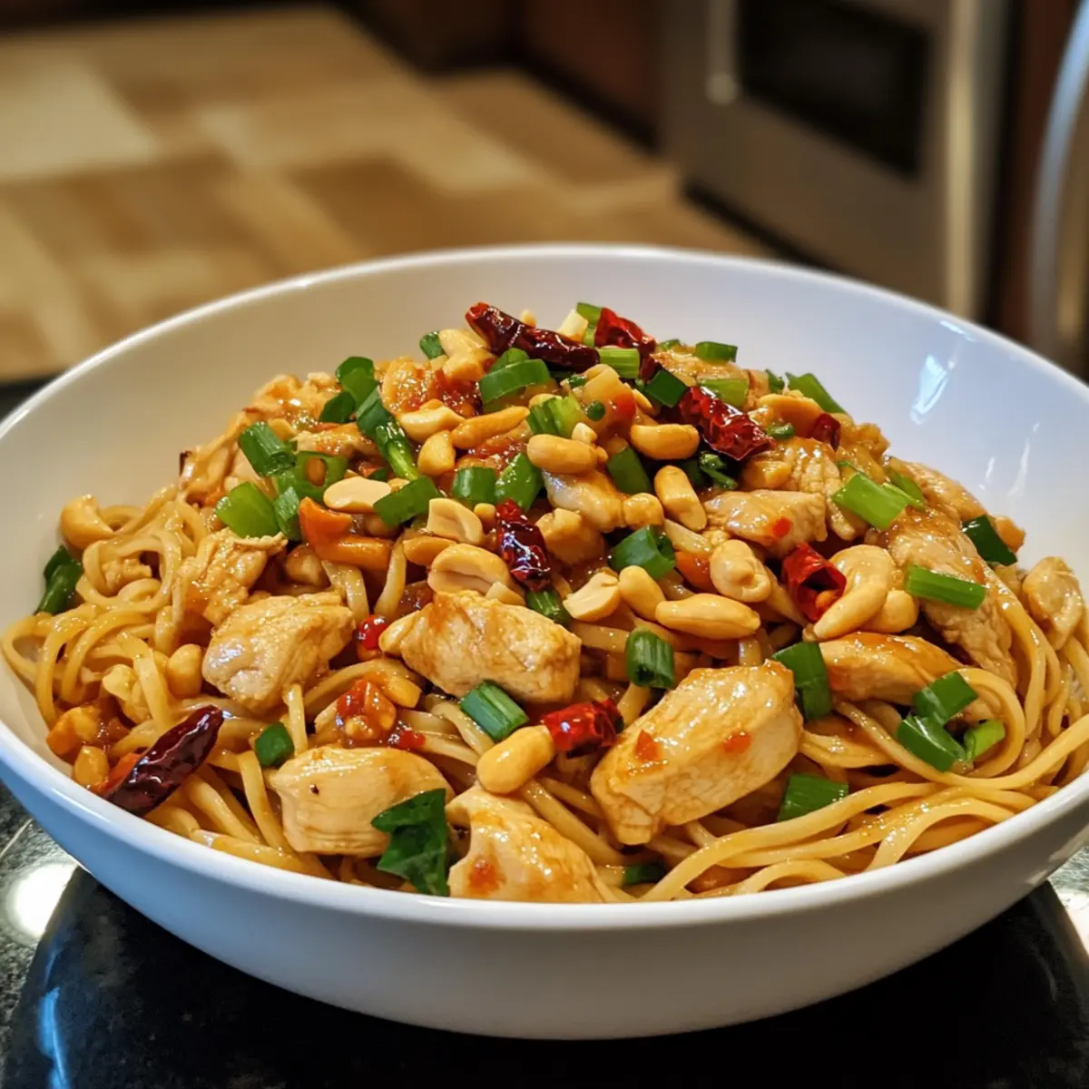 Kung Pao Chicken Noodles