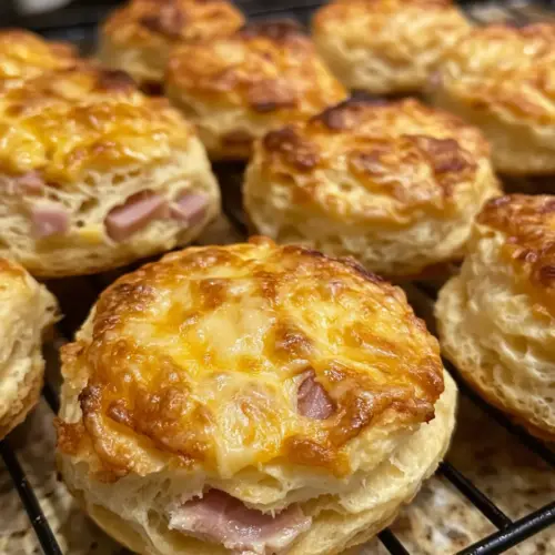 Ham and Cheese Butter Biscuits