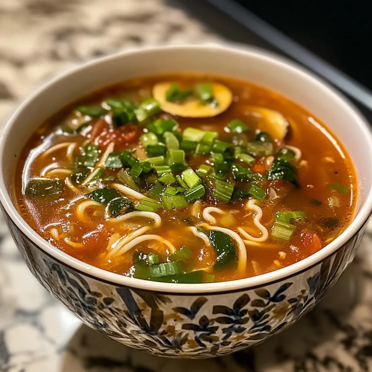 Tomato Enoki Mushroom Soup