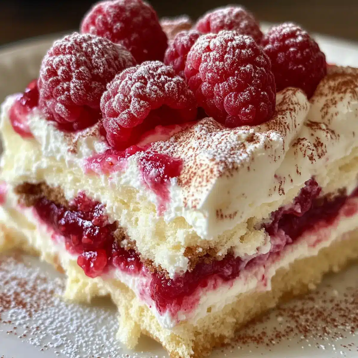 Fresh Raspberry Tiramisu