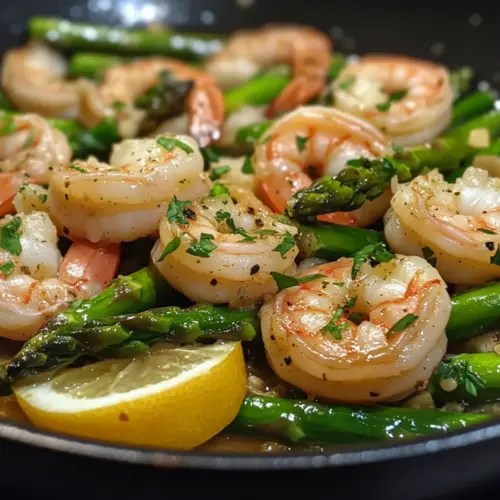 Lemon Garlic Shrimp and Asparagus