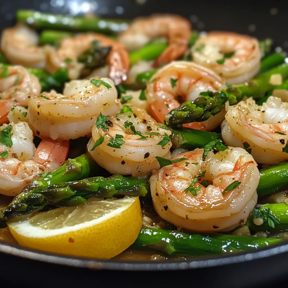 Lemon Garlic Shrimp and Asparagus