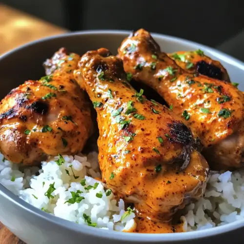 Paprika Chicken Drumsticks with Steamed Rice