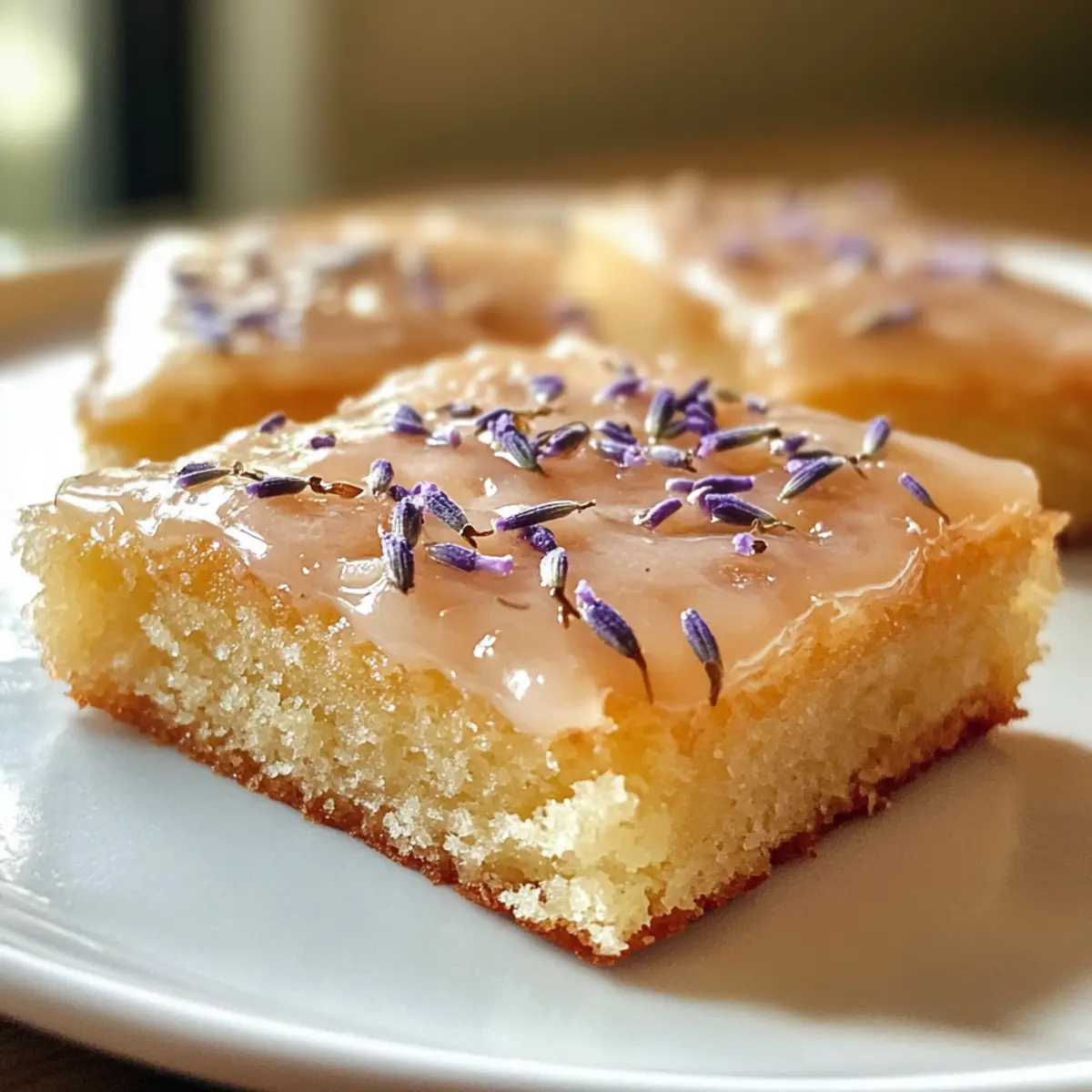 Mini Lemon Cakes with Lavender Glaze