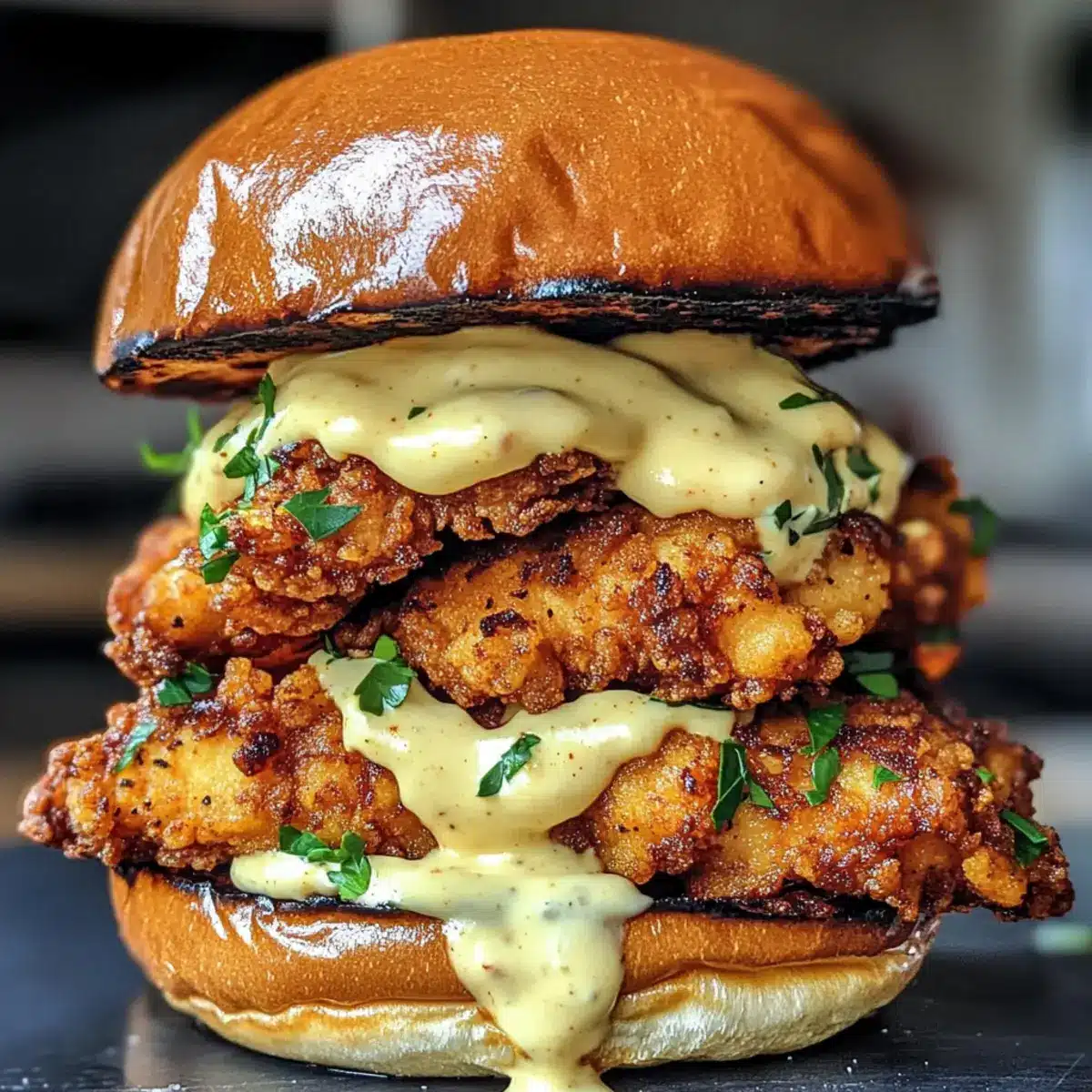 Cajun Crispy Chicken Sandwich with Garlic Aioli