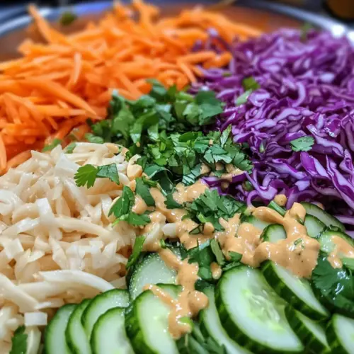 Spring Roll Salad with Peanut Sauce