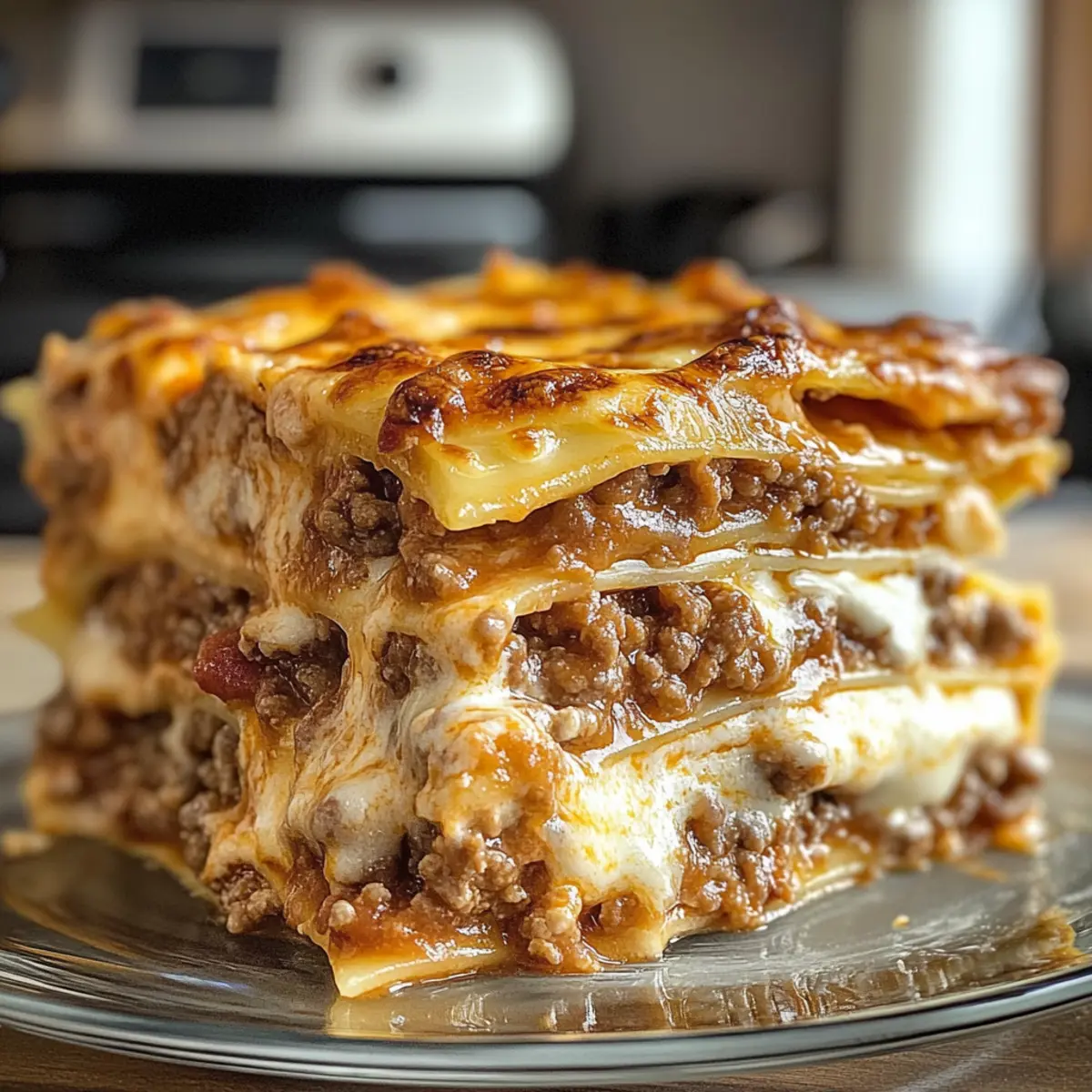Parmesan Garlic Bacon Cheeseburger Lasagna