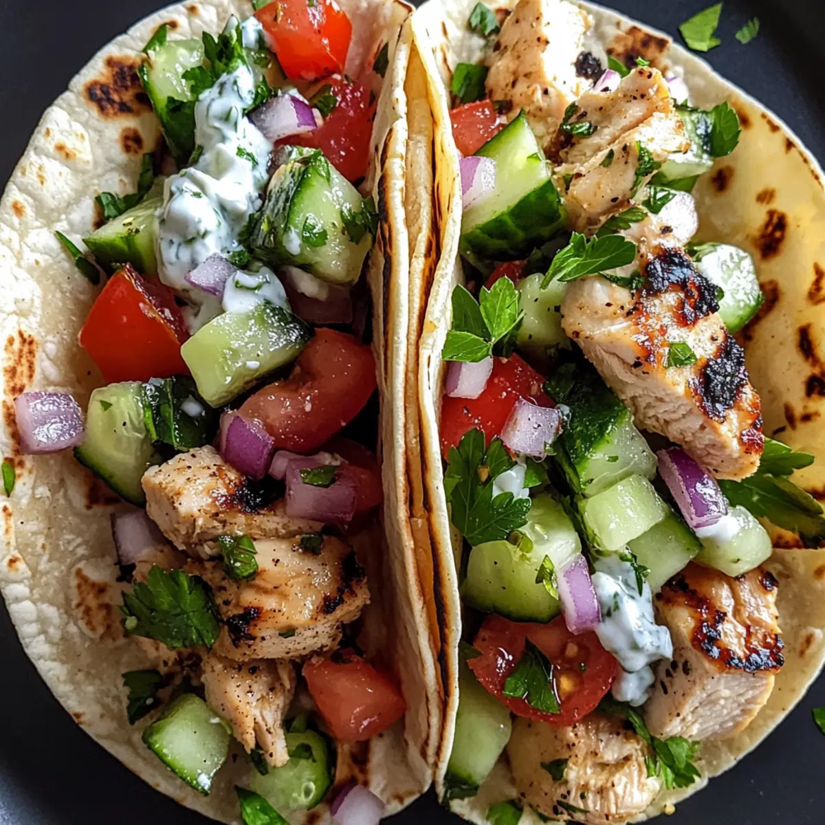 Mediterranean Chicken Tacos