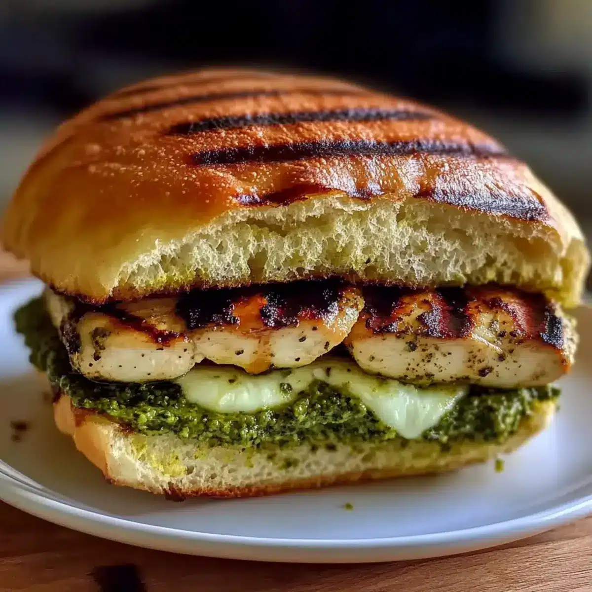 Crispy Grilled Pesto Chicken Sandwich