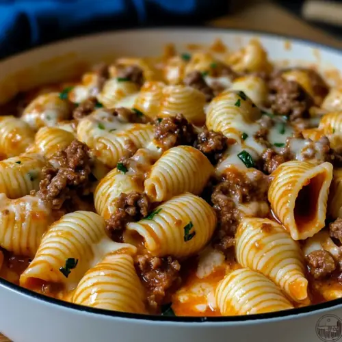 Creamy Beef and Shells