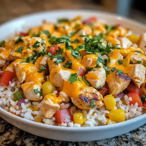 One-Pot Cheesy Southwest Chicken & Rice
