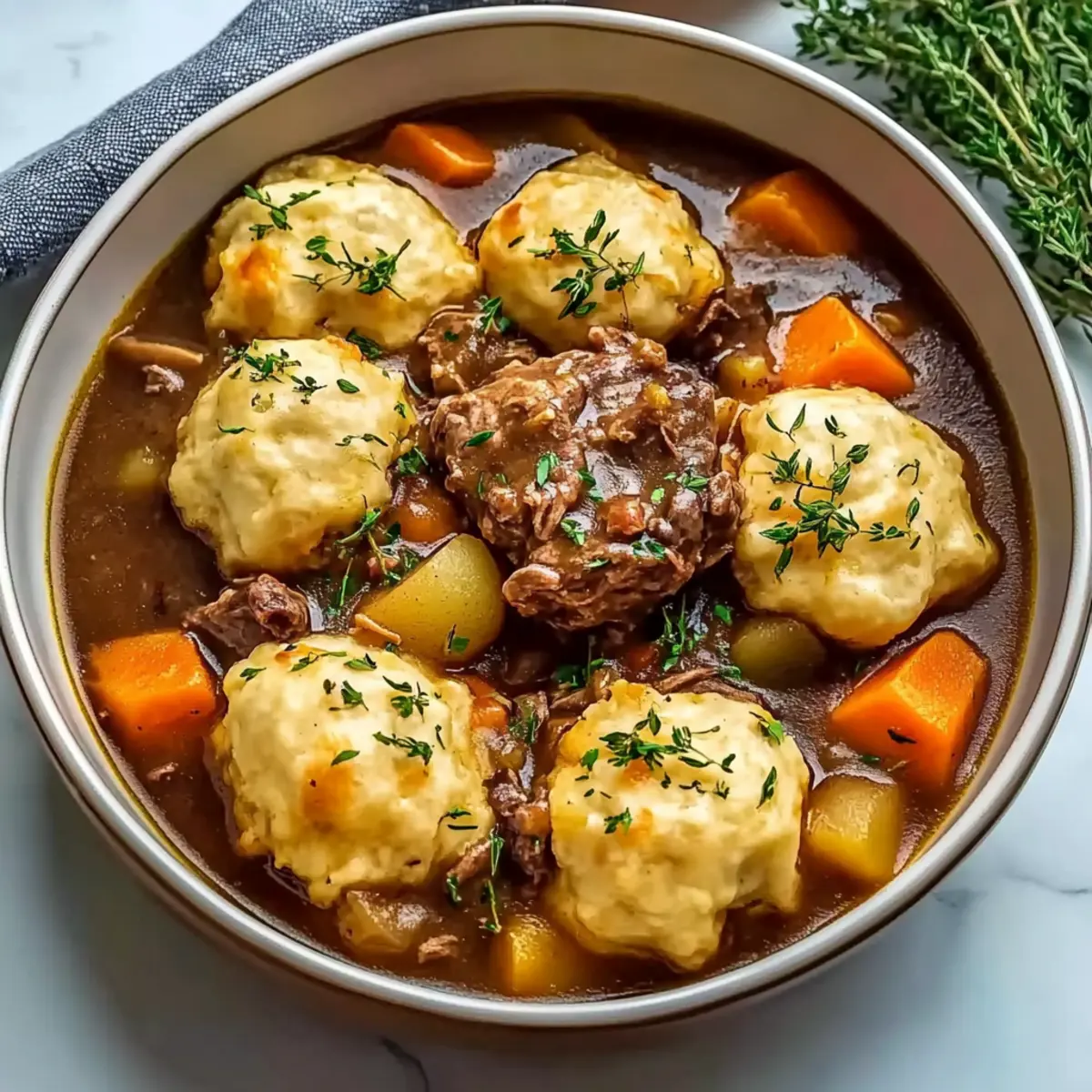 Homemade Irish Stew with Cheddar Dumplings