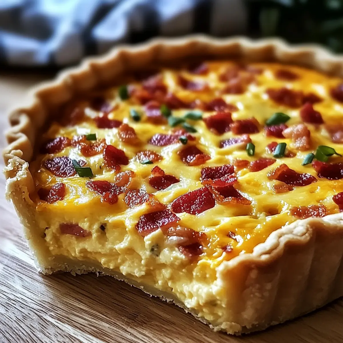 Crustless Bacon & Cheese Quiche