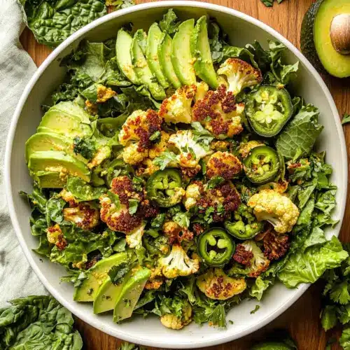 Roasted Cauliflower Green Goddess Salad
