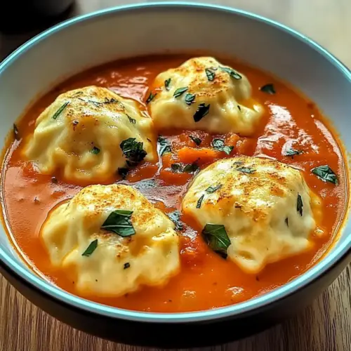 Tomato Dumpling Soup