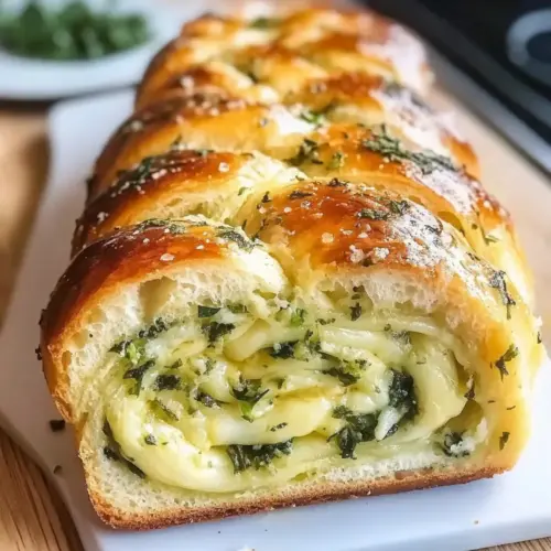 Swirled Garlic Herb and Cheese Bread