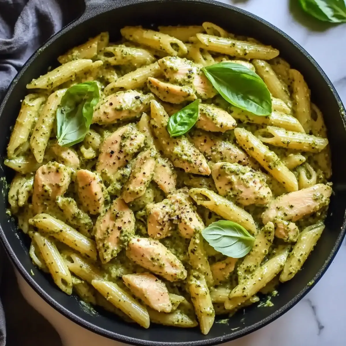 Creamy Chicken Pesto Pasta Recipe