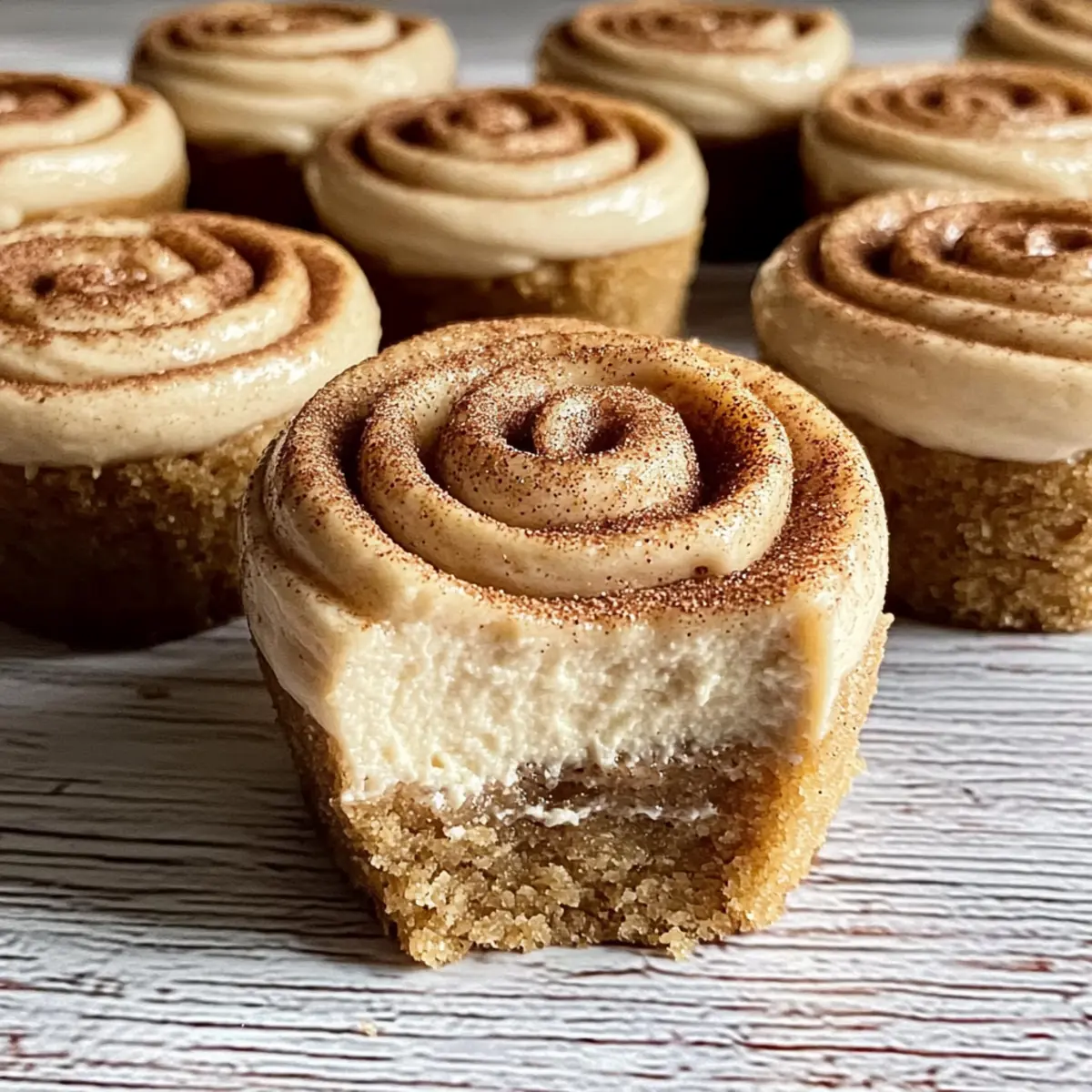 Mini Cinnamon Roll Cheesecakes