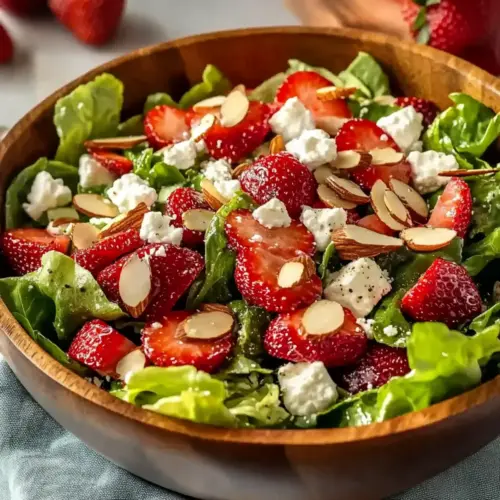 Simple Strawberry Romaine Feta Salad