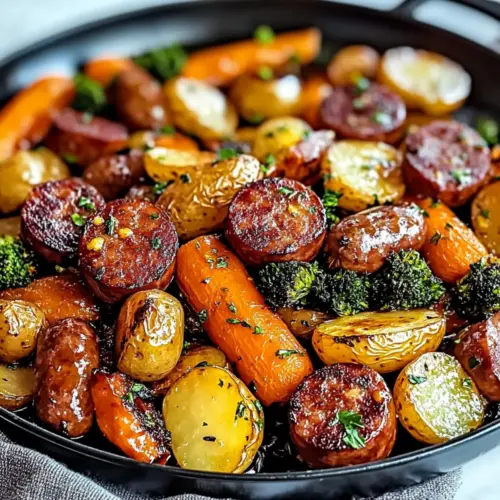 One-Pan Honey Garlic Kielbasa & Veggies