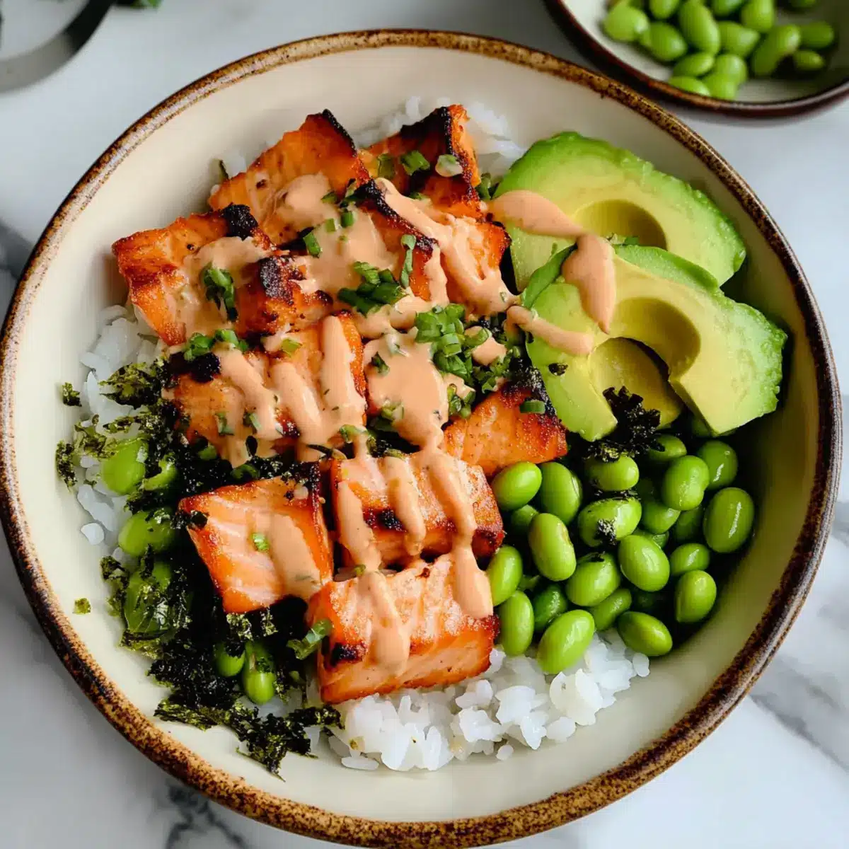 Spicy Salmon Sushi Rice Bowl