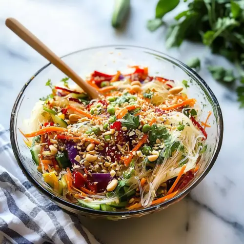 Spring Roll Salad with Spicy Ginger Dressing