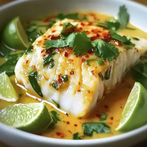Savory Thai Coconut Lime Poached Cod i